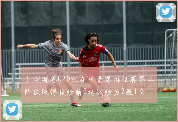 上海海港U20队在中青赛排位赛第二阶段取得佳绩前3轮战绩为2胜1负